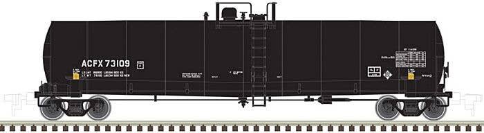 ACF 23,500-Gallon Tank Car - Ready-to-Run -- ACFX 73109 (black, Asphalt Service), HO, Atlas Model Railroad Co. 20005570