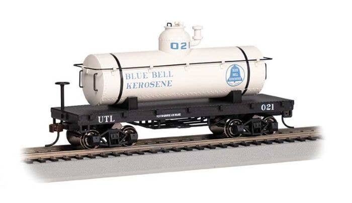 Old-Time Tank Car - Ready to Run - Silver Series(R) -- Blue Bell Kerosene UTL 021, HO, Bachmann Industries 72106