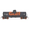 ACF Type 27 Riveted 8,000-Gallon Tank Car - Ready to Run -- Gulf Oil WRNX (black, orange, Billboard Gulf), HO, Intermountain Rai