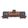 ACF Type 27 Riveted 8,000-Gallon Tank Car - Ready to Run -- Gulf Oil WRNX (black, orange, Billboard Gulf), N, Intermountain Rail