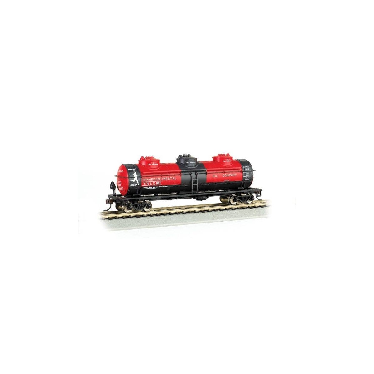 40′ 3-Dome Tank Car - Ready to Run - Silver Series(R) -- Transcontinental Oil Company, HO, Bachmann Industries 17142