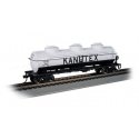 40′ 3-Dome Tank Car - Ready to Run - Silver Series(R) -- Kanotex KOTX 879 (white, black Billboard Lettering), HO, Bachmann Ind
