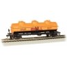 40′ 3-Dome Tank Car - Ready to Run - Silver Series(R) -- Shell 1258 (orange, black, red), HO, Bachmann Industries 17107