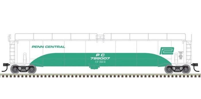 ACF 33,000 Gallon Tank Car - Ready to Run - Master(R) -- Penn Central 799007 (Jade Green, white), N, Atlas Model Railroad Co. 50