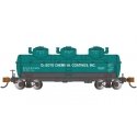 3-Dome Tank Car - Ready to Run - Silver Series(R) -- DeSoto Chemical Coatings 3448 (green, black, white), N, Bachmann Industries