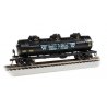 40′ 3-Dome Tank Car - Ready to Run - Silver Series(R) -- West Chemical Products GATX 70487 (black, white, yellow), HO, Bachman
