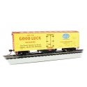 Track Cleaning 40′ Wood Reefer with Removable Dry Pad - Ready to Run -- Jelke Good Luck Margarine URTX 10812, HO, Bachmann Ind