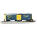 Track Cleaning 50′ Plug-Door Boxcar - Ready to Run -- Baltimore & Ohio 478554 (blue, yellow Cushion Underframe Markings), N, B