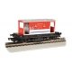 British Brake Van Track Cleaning Car - Ready to Run -- London Transport B9550423 (red, white), HO, Bachmann Industries 74903