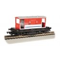 British Brake Van Track Cleaning Car - Ready to Run -- London Transport B9550423 (red, white), HO, Bachmann Industries 74903