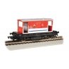 British Brake Van Track Cleaning Car - Ready to Run -- London Transport B9550423 (red, white), HO, Bachmann Industries 74903