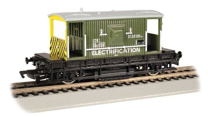 British Brake Van Track Cleaning Car - Ready to Run -- Departmental LDB952490 (gray, black), HO, Bachmann Industries 74904