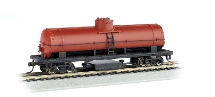 Track Cleaning Tank Car - Ready-to-Run - Silver Series(R) -- Unlettered, Oxide Red, HO, Bachmann Industries 16303