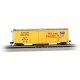 Track Cleaning 50` Plug-Door Boxcar - Ready to Run -- Union Pacific 499191 (Armour Yellow, red, silver `We Can Handle It` Slog, 