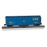 Track Cleaning 50′ Plug-Door Boxcar - Ready to Run -- CSX Transportation 198721 (blue, yellow), N, Bachmann Industries 16370