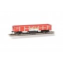 Track Cleaning 40′ Gondola w/Removable Dry Pad - Ready-to-Run -- North Pole & Southern (red, white, green), HO, Bachmann Indus