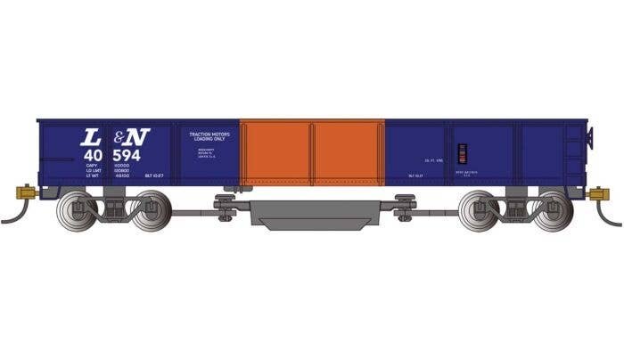 Track Cleaning 40′ Gondola w/Removable Dry Pad - Ready-to-Run -- Louisville & Nashville 40594 (blue, orange), HO, Bachmann Ind