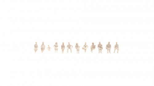 Sitting People, white, Architecture Line 1:100, NOCH 16000