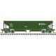 70-Ton Hart Ballast Car 3-Pack - Ready to Run - Master(R) -- British Columbia Railway 2507, 2510, 2520 (green, white), HO, Atlas