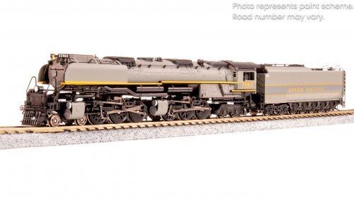 UP Challenger 4-6-6-4, 3982, Two-tone Gray, Oil Tender, w/ wind wings, Paragon4 Sound/DC/DCC, Smoke, N, BLI, 6984