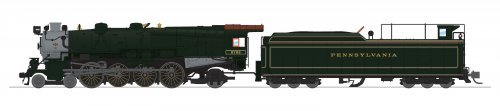 REFURBISHED R8498 PRR M1b 4-8-2, 6762, DGLE Fantasy Passenger Scheme, No-Sound / DCC-Ready, N Scale, BLI, 8498
