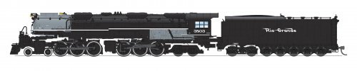 REFURBISHED R8658 D&RGW Challenger 4-6-6-4, 3805, Black & Graphite, Coal Tender, No-Sound / DCC-Ready, N, BLI, 8658