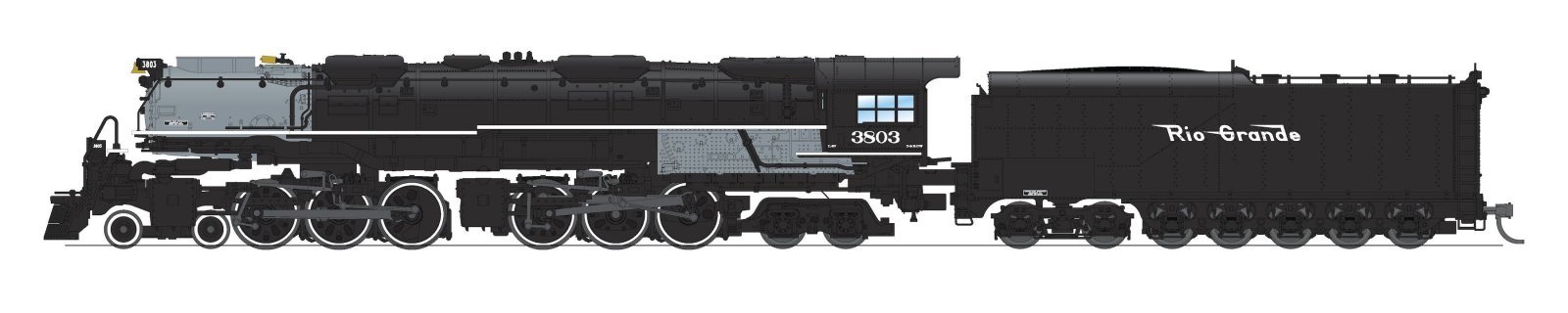REFURBISHED R8658 D&RGW Challenger 4-6-6-4, 3805, Black & Graphite, Coal Tender, No-Sound / DCC-Ready, N, BLI, 8658