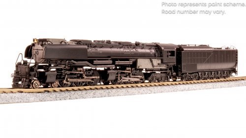 UP Challenger 4-6-6-4, Unlettered, Black & Graphite, Oil Tender, w/ Wind Wings, No-Sound / DCC-Ready, N, BLI, 8662
