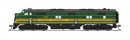 REFURBISHED R8766 EMD E7A, MEC 708, Green & Dulux Gold, Paragon4 Sound/DC/DCC, N, BLI, 8766