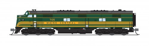 REFURBISHED R8793 EMD E7A, MEC 708, Green & Dulux Gold, No-Sound / DCC-Ready, N, BLI, 8793
