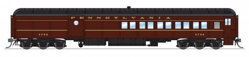 PRR Heavyweight 5-Car Passenger Set, 1950's Era, HO (PB70 4792, P70 3435, P70 3609, P70 3724, Z74d 7509 "Ohio"), BLI, 8966