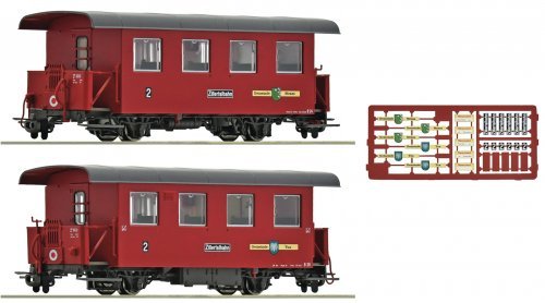 2-piece set: Narrow gauge passenger coaches, Zillertalbahn, HOe, Roco 6240003