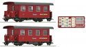 2-piece set: Narrow gauge passenger coaches, Zillertalbahn, HOe, Roco 6240003