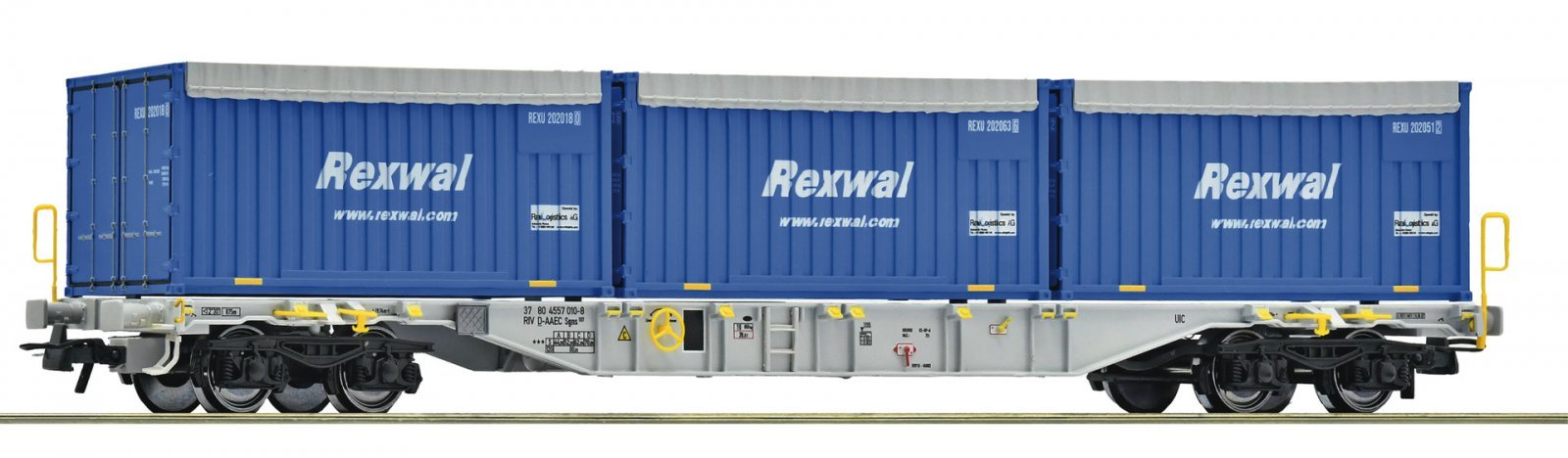 Container carrier wagon, AAE, HO, Roco 6600234