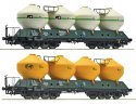 2 piece set: Silo wagons, CSD, HO, Roco 6600236