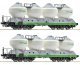 2 piece set: Silo wagons, CD, HO, Roco 6600237