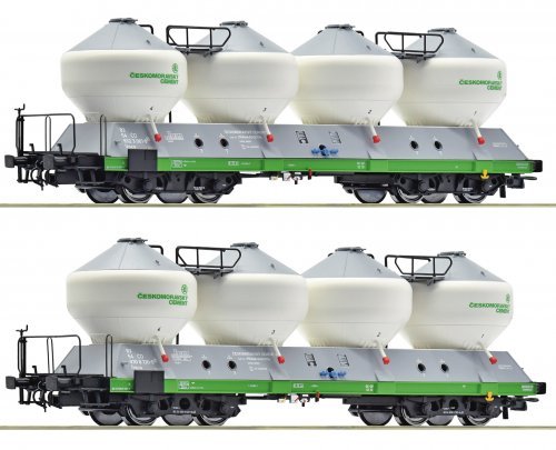 2 piece set: Silo wagons, CD, HO, Roco 6600237