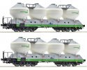 2 piece set: Silo wagons, CD, HO, Roco 6600237