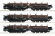 3 piece set: Heavy-duty flat wagons, NS, HO, Roco 6600263