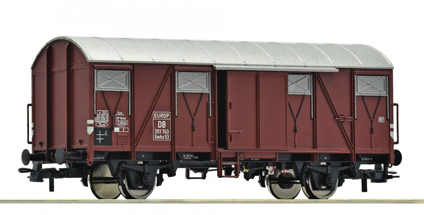 Covered goods wagon, DB, HO, Roco 6600274