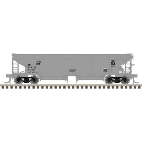 70-Ton Hart Ballast Car - Ready to Run - Master(R) -- Conrail 52921 (gray, black), N, Atlas Model Railroad Co. 50006605