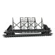 50′ Fishbelly-Side Flatcar with Panel Track Support Frame Kit - Ready to Run -- Conrail 758007 (black), N, Micro Trains Line 4