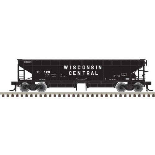 70-Ton Hart Ballast Car - Ready to Run - Master(R) -- Wisconsin Central 118 (black, white), N, Atlas Model Railroad Co. 50006618