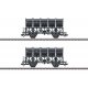 Type STCwf 2-Axle Dump Car 2-Pack - 3-Rail - Ready to Run -- Luxembourg State Railways CFL (Era III 1950s, gray), HO, Marklin, I