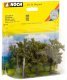 Multi-Tree Packs -- Apple Green 3-1/8′ 8cm pkg(3), HO, NOCH 25113