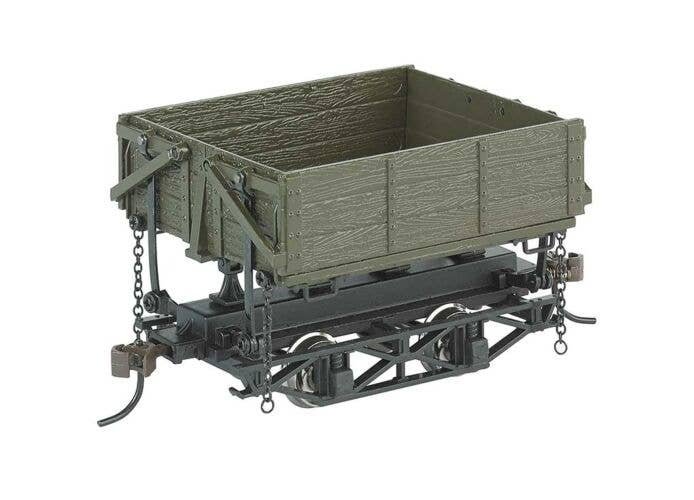 Wood Side-Dump Car 3-Pack - Ready to Run - Spectrum(R) -- Green, On30, Bachmann Industries 29804