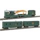 4-Car Wreck Train Set - Ready to Run -- Crane, Boom, Tool & Crew Car, Maine Central, N, Intermountain Railway Company 650414