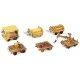 Track Crew Work Train Kit -- Includes 3 Speeders (Nonpowered), 2 Trailers & Trailer w/Small Crane, HO, Durango Press 90