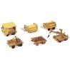 Track Crew Work Train Kit -- Includes 3 Speeders (Nonpowered), 2 Trailers & Trailer w/Small Crane, HO, Durango Press 90