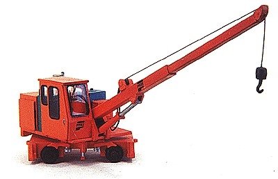 Maintenance-of-Way (MOW) / Work Train Equipment (Unpainted Metal Kit) -- Pyke Utility Crane, HO, Custom Finishing 7010